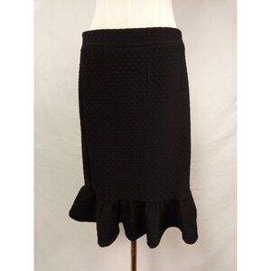 Anthropolgie Women's Black Quilted Houndstooth Mini Skirt Size Medium